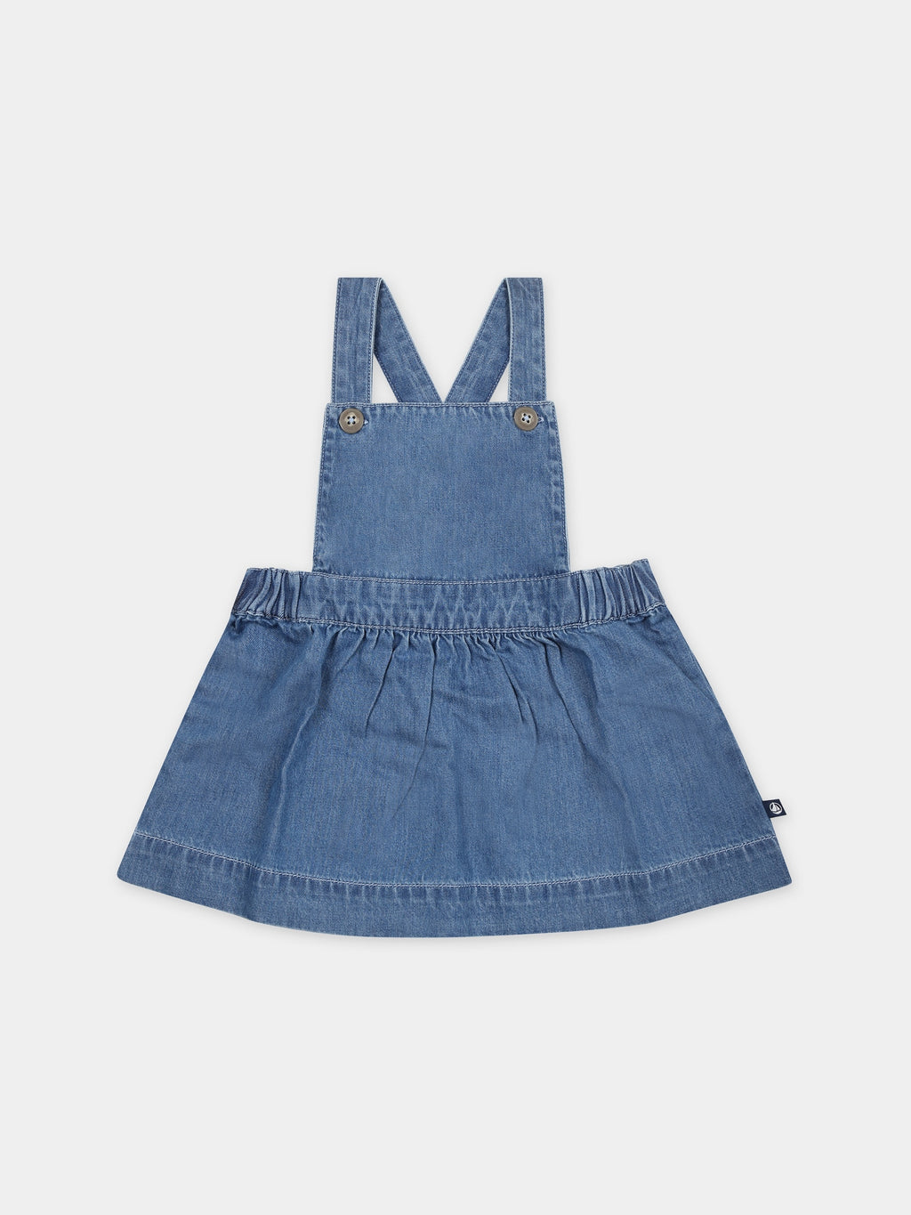 Blue dungarees for baby girl